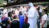 The participants at the International Youth Day organised by the Qatar Scientific Club.