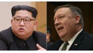 North Korean leader Kim Jong Un and US Secretary of State nominee Mike Pompeo (KCNA & AFP)