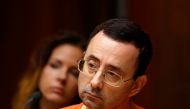 Former Michigan State University and USA Gymnastics doctor Larry Nassar seen in the 55th District Court on June 23, 2017. (AFP/Jeff Kowalsky) 