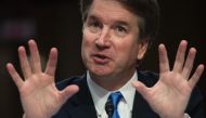 US Supreme Court nominee Brett Kavanaugh speaks on the second day of his confirmation hearing in front of the US Senate in Washington DC  on September 5, 2018.  AFP / Saul Loeb 