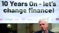 The Labour Party's shadow Chancellor of the Exchequer, John McDonnell, delivers a speech outside the Royal Exchange, opposite the Bank of England in the City in London, Britain September 15, 2018. Reuters/Hannah McKay 