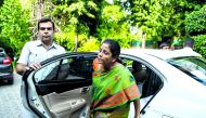 India's Defence Minister Nirmala Sitharaman arrives for a press conference at the Indian Women's Press Corps in New Delhi on September 18, 2018. AFP / Chandan Khanna 