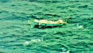 The yacht Thuriya of solo sailor Abhilash Tomy is pictured at sea in this September 24, 2018 handout photo by the Indian Navy. Indian Navy/Handout via REUTERS 