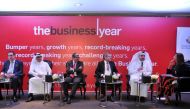 FROM LEFT: Emad Turkman, Group CEO, Rumaillah Group and Chairman, QBBF; Abdulbasit Talib Al Ajji, Director of Business Development and Investment Promotion, Ministry of Economy and Commerce; Elias R Chedid, COO and Deputy CEO Seib Insurance; Ahmed Abu Sha
