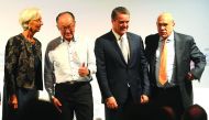 Managing director of the International Monetary Fund (IMF), Christine Lagarde, World Bank president Jim Yong Kim, director general of the World Trade Organization (WTO), Roberto Azevedo and secretary general of the Organization for Economic Co-operation a
