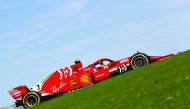 Ferrari’s Kimi Raikkonen of Finlandin driving during the United States Formula One Grand Prix at Circuit of The Americas in Austin, United States yesterday. Raikkonen won the race to end his 113-race victory drought.
