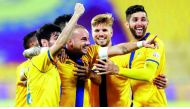 Al Gharafa players celebrate in this file picture.