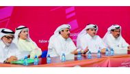 Duaij Khalaf Al Otaibi,  President of the Arab Shooting Federation speaking yesterday at the inauguration ceremony of the 14th Arab Shooting Championship at Losail shooting Range in the presence of Ali Mohammed Al Kuwari, President of Qatar Shooting and A