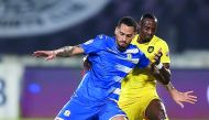 Action from the QNB Stars League match between Al Sadd and Al Khor in Doha yesterday