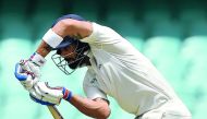 India's batsman Virat Kohli plays a defensive shot on the second day of the tour match against Cricket Australia XI at the SCG in Sydney on November 29, 2018. AFP / Peter Parks