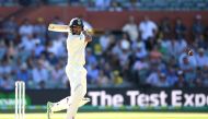 India's Cheteshwar Pujara looks on after playing a shot during day one of the first test match between Australia and India at the Adelaide Oval in Adelaide, Australia, December 6, 2018. (APP/Dave Hunt via REUTERS)