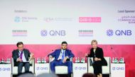 Dr Leonie Lethbridge (right), EGM, Chief Operating Officer  of Commercial Bank, speaking during the panel discussion at Euromoney Qatar Conference, yesterday