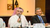 Yousuf Mohamed Al Jaida (left), Chief Executive Officer, QFC Authority and  P Kumaran, Ambassador for India to  Qatar,  during the networking event.