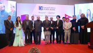 Dr R Seetharaman, CEO of Doha Bank, and other dignitaries at the ceremony. 