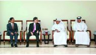 The  Minister of Commerce and Industry H E Ali bin Ahmed Al Kuwari (second right)  with Kim Hyun-Chong (second left), Minister for Trade,  Republic of South Korea, yesterday.