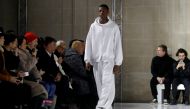 A model presents a creation by designer Fumito Ganryu as part of his Fall/Winter 2019-2020 collection show during Men's Fashion Week in Paris, France, January 15, 2019. Reuters/Charles Platiau