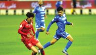 Action from the QSL Cup match between Al Duhail and Al Khor at Jassim bin Hamad Stadium yesterday. Abdul Basit/The Peninsula