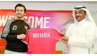 Rui Faria, the new coach of Al Duhail during the unveiling ceremony in Doha yesterday.