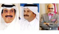 Sheikh Abdul Rehman bin Mohammad bin Jabor Al Thani, Managing Director of Doha Bank, Sheikh Fahad bin Mohammad bin Jabor Al Thani, Chairman of Doha Bank and Dr R Seetharaman, Chief Excutive Officer of Doha Bank.