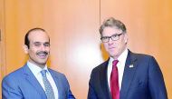 H E Saad bin Sherida Al Kaabi (left), the Minister of State for Energy Affairs, President and CEO of QP, during the discussions with Rick Perry, the US Secretary of Energy in Washington, DC.
