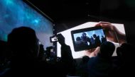 Attendees watch a demonstration of the new Samsung Galaxy Fold smartphone during the Samsung Unpacked event on February 20, 2019 in San Francisco, California. Justin Sullivan/Getty Images/AFP