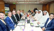 Australian Ambassador to Qatar, Axel Wabenhorst (third left), Qatar Chamber First Vice-Chairman, Mohamed bin Ahmed bin Towar Al Kuwari (third right), and other prominent business leaders, including Mohammad Althaf, Director of Lulu International Group in 