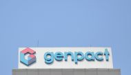 The logo of Genpact is seen on the facade of its building in Bengaluru, India, January 29, 2019. Reuters/Munsif Vengattil