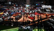 (FILES) This file photo taken on March 7, 2018 shows a general view of the Geneva International Motor Show in Geneva. The 2019 edition of the Geneva International Motor Show will be held from March 7 to March 17, 2019. / AFP / Fabrice COFFRINI