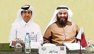 Dr Mohamed Gohar Al Mohamed (right) and Qatar Chamber Director-General Saleh bin Hamad Al Sharqi at the conference.