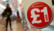A sign is seen in a Steinhoff-owned Poundland store in London, Britain, November 10, 2015. Reuters/Stefan Wermuth