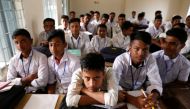 File photo of Rohingya students are seen during a class at school, at Leda refugee camp in Cox’s Bazar, Bangladesh, February 9, 2019. Picture taken February 9, 2019. REUTERS/Jiraporn Kuhakan