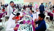 The players taking part in Youth U-16 event at Qatargas Chess Championship at Al Mirqab Mall yesterday. 