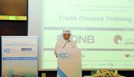 Ali Abdullah Darwish, QNB AGM Financial Institutions, speaking at the fourth banking workshop under the theme ‘Trade Finance Training 2019’, recently. 