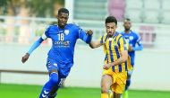 Al Kharaitiyat midfielder Majid Aman Salmeen in action during a QNB Stars League match in this file photo.