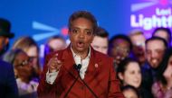 Chicago mayor elect Lori Lightfoot speaks during the election night party in Chicago, Illinois on April 2, 2019. AFP / Kamil Krzaczynski 