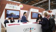 The visitors at Qatar Free Zones Authority’s pavilion at the Hannover Fair 2019 in Germany.