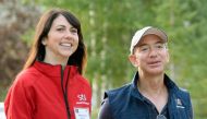 Jeff Bezos and his wife Mackenzie Bezos arrive for morning session of the Allen & Co. annual conference at the Sun Valley Resort in Sun Valley, Idaho, on July 10, 2013. AFP / Getty Images North America / Kevork Djansezian 