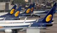 FILE PHOTO: Jet Airways aircraft are seen parked at the Chhatrapati Shivaji Maharaj International Airport in Mumbai, India, April 18, 2019. REUTERS/Francis Mascarenhas/File Photo