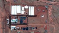 A view of the main logistics base at Cauchari Solar Facility in Olacapato Grande, Argentina is seen in this Maxar GeoEye-1 satellite image taken on April 13, 2019.  Maxar Technologies/Handout via Reuters
