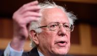 Senator Bernie Sanders I-VT speaks after the Senate voted to withdraw support for Saudi Arabia war in Yemen in the Senate TV studio at in Washington on December 13 2018 AFP Mandel Ngan