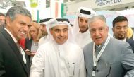 Minister of Commerce and Industry H E Ali bin Ahmed Al Kuwari (centre), and the Ambassador of India to the State of Qatar, P. Kumaran (left), inaugurating the India Pavilion at the 16th Edition of Project Qatar Exhibition held at Doha Exhibition & Convent