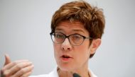Annegret Kramp-Karrenbauer, Chairwoman of Germany's Christian Democratic Union party (CDU) attends a news conference in Berlin, Germany, May 27, 2019. REUTERS/Hannibal Hanschke