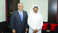 Rashid bin Hamad Al Athba (right), Second Vice-Chairman of Qatar Chamber, with the Ambassador of Venezuela to Qatar Giuseppe Angelo Yoffreda Yorio, after a meeting at QC headquarters, yesterday