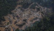 An aerial view of a deforested plot of the Amazon at the Bom Futuro National Forest in Porto Velho, Rondonia State, Brazil, September 3, 2015. Reuters/Nacho Doce