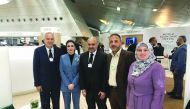 Yousuf Mohamed Al Jaida (centre), CEO, QFC Authority; and Sheikha Alanoud bint Hamad Al Thani (second left), Managing Director, Business Development, QFC Authority, with delegates during the World Economic Forum’s Annual Meeting of the New Champions.
