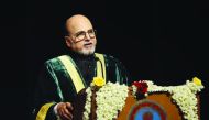 Doha Bank CEO Dr R Seetharaman speaking at the graduation day of Shrimathi Devkunvar Nanalal Bhatt Vaishhav College for Women, in Chennai recently.