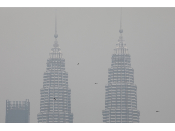 Petronas Twin Towers shrouded in haze. Representational file photo. Reuters.