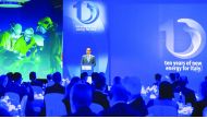 H E Saad bin Sherida Al Kaabi, the Minister of State for Energy Affairs, the President & CEO of Qatar Petroleum speaking during the 10th anniversary celebrations of  Adriatic LNG terminal, in Italy.