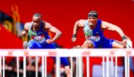 Omar McLeod (left) in action
