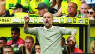 Manchester City manager Pep Guardiola during the match. (Action Images via Reuters/John Sibley) 